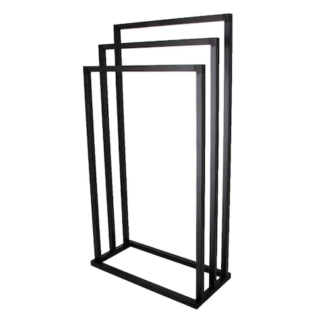 Kingston Brass Freestanding 3-Tier Towel Rack, Matte Black SCC8330